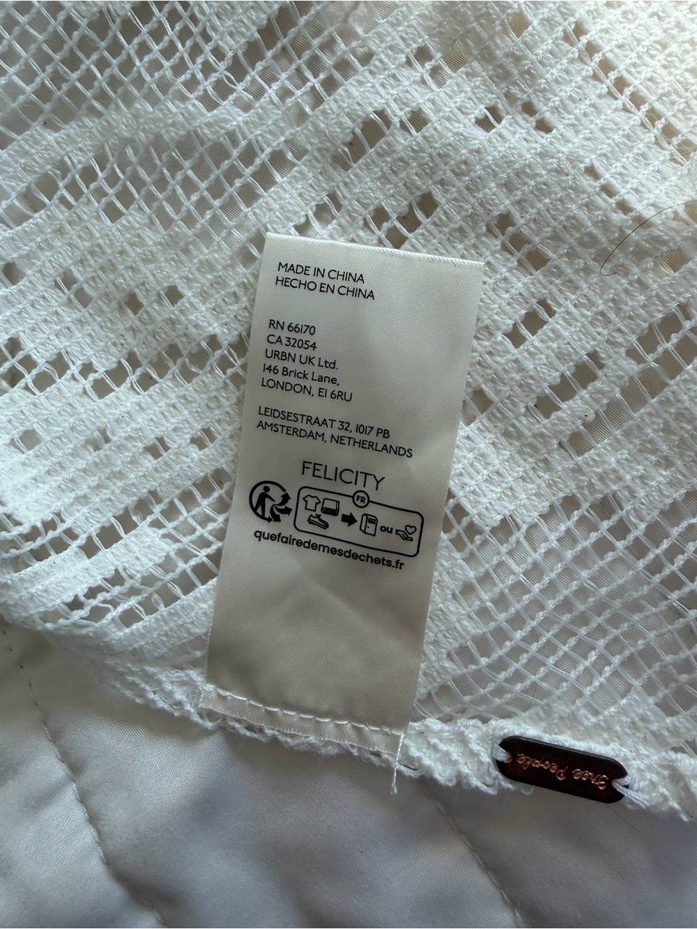 Like New Free People Felicity Hair Scarf Ivory - Picture 7 of 7